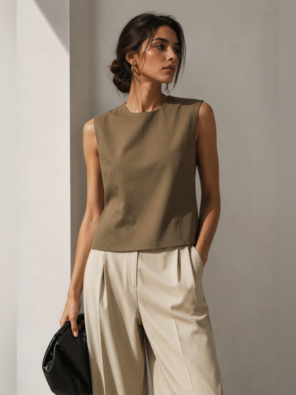 NWT Dragonball Design by Korea Olive Minimalist Sleeveless Top | Korean Fashion